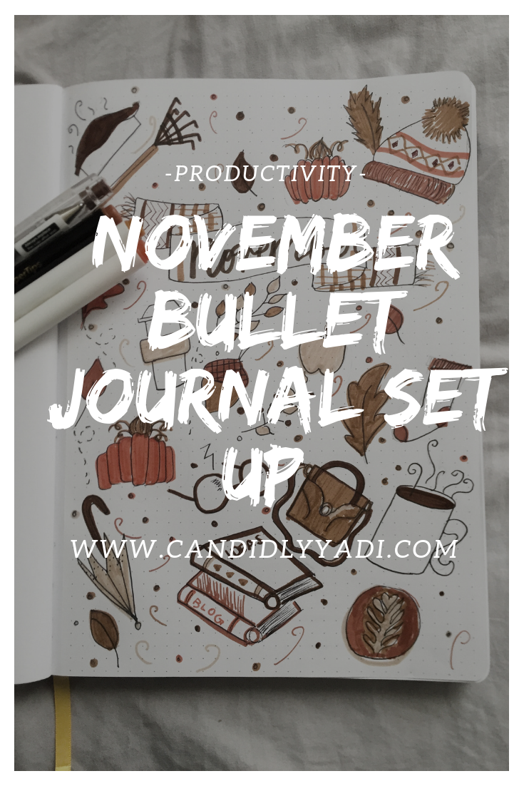 November Bullet Journal Set Up // 2018 // Fall Theme // www.candidlyyadi.com