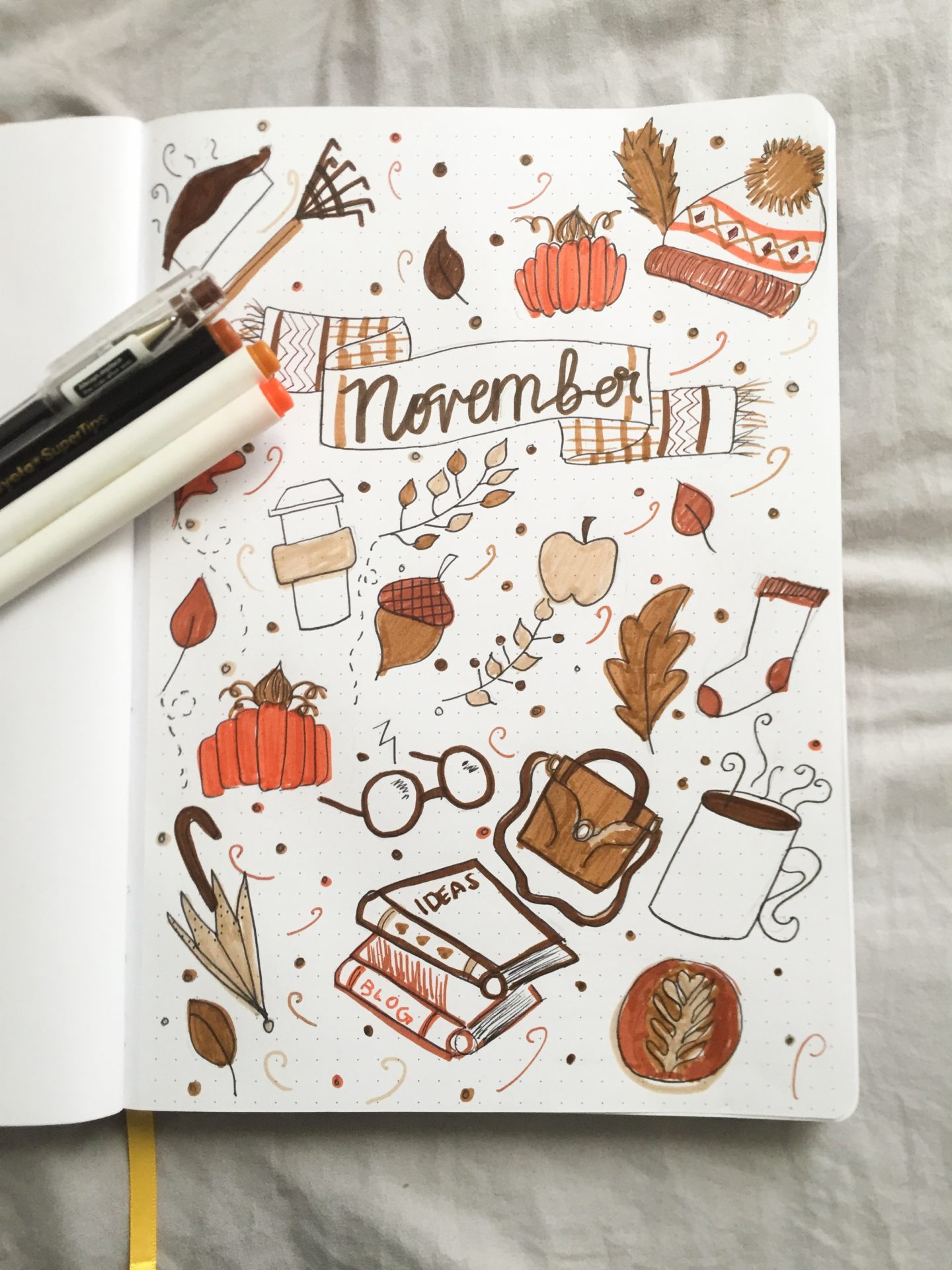 Fall Theme Bullet Journal // All Things I Love About Fall Theme // www.candidlyyadi.com