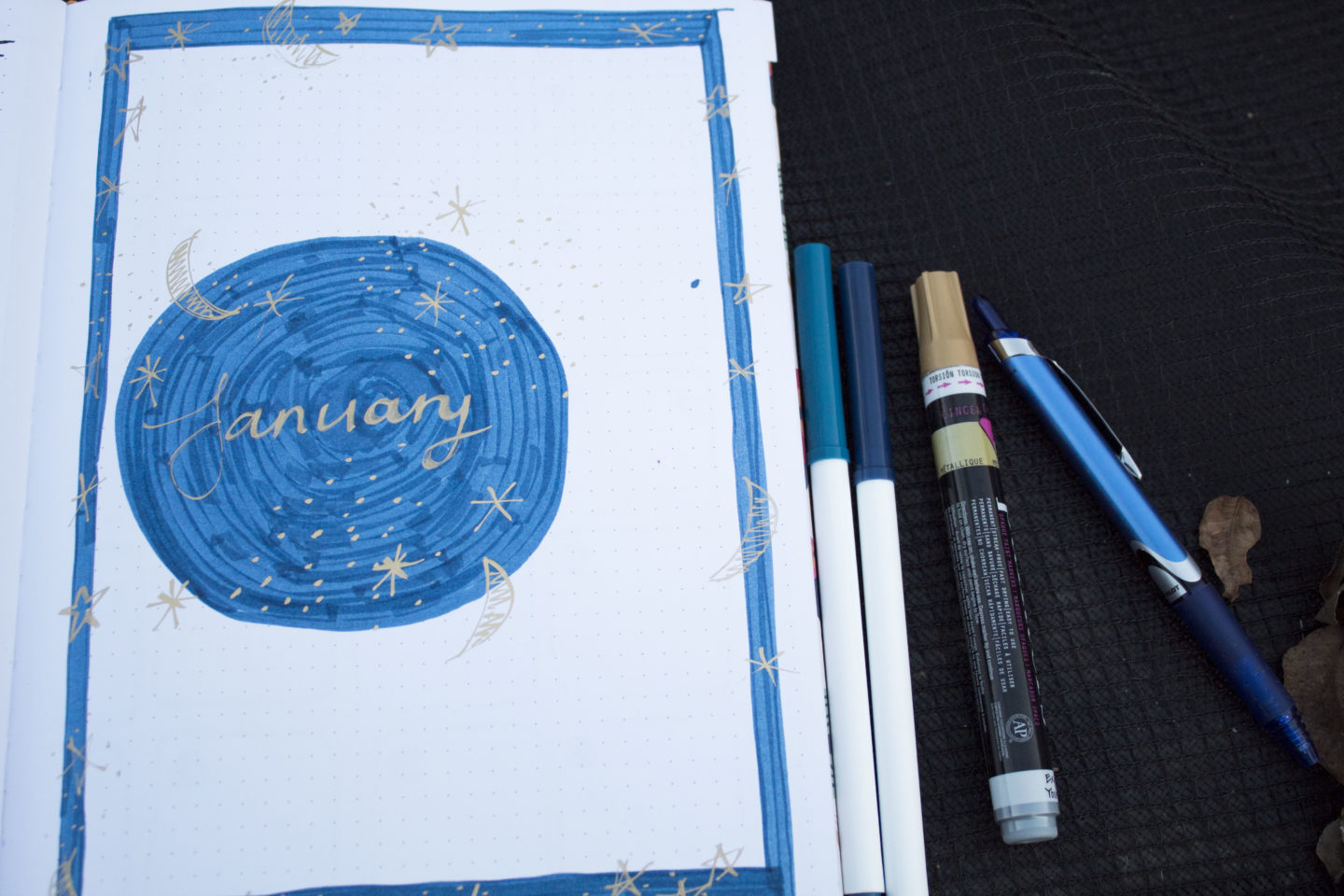 January 2019 – Galaxy Bullet Journal Set Up